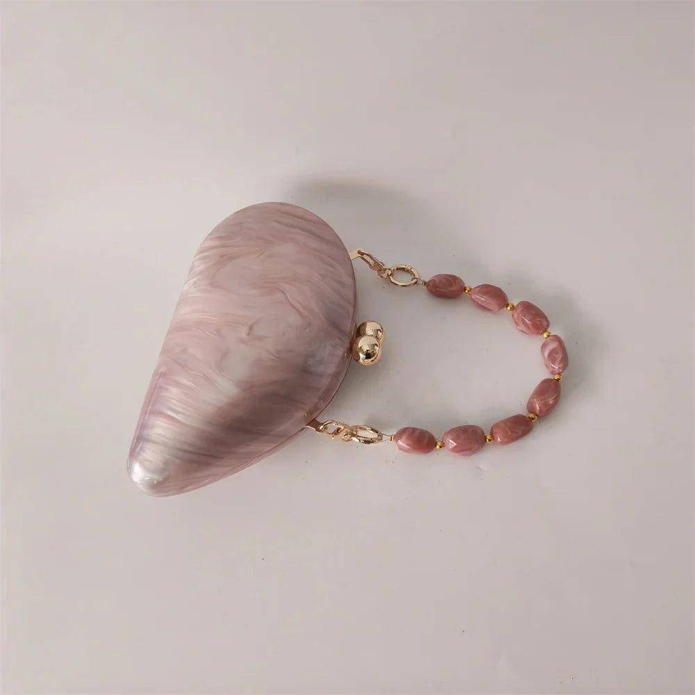 Mini Blue Light Pink Acrylic Box Evening Clutch Bag