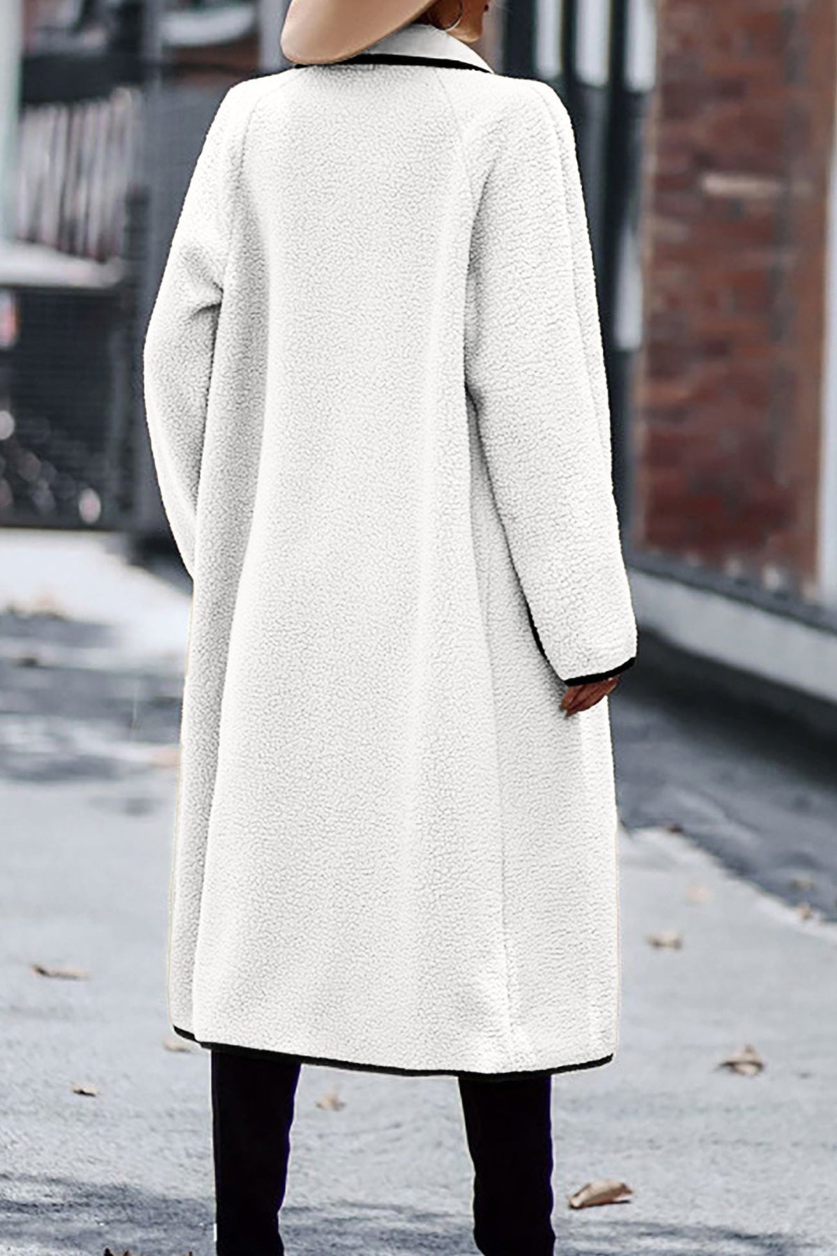 Plush Cardigan with Lapel Pocket 2