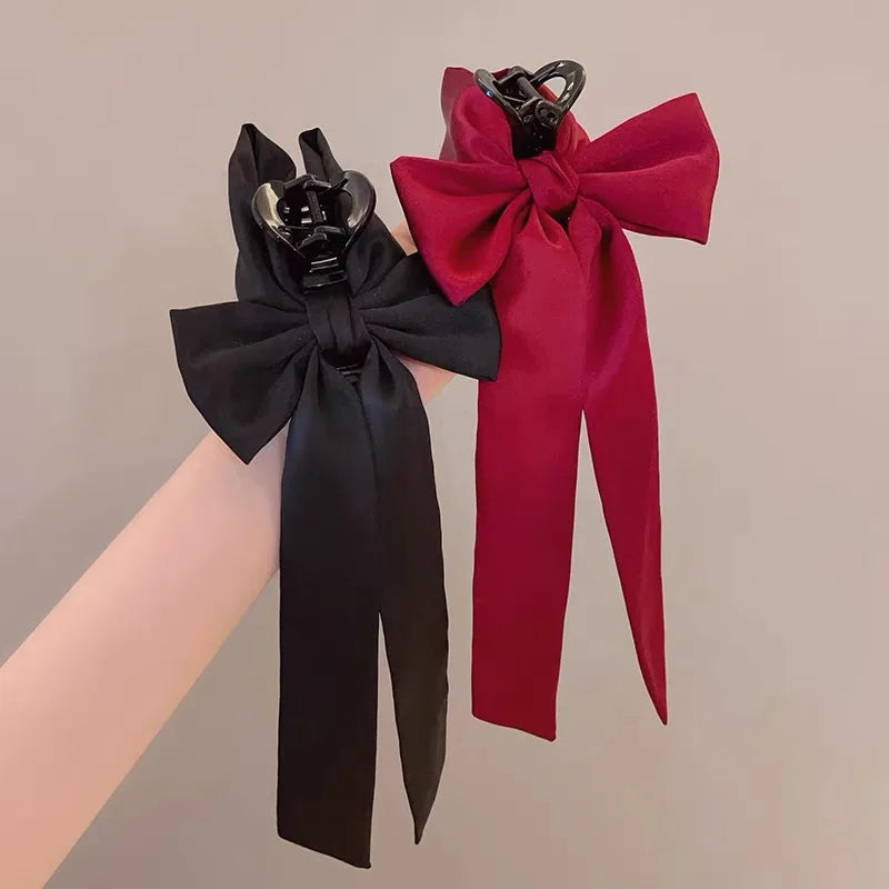 Black Festival Fashion French Ribbon Party Christmas Hair Accessory - Fashionpara