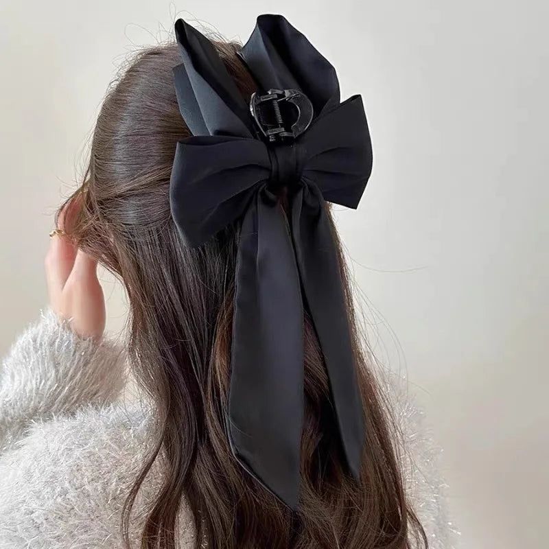 Black Festival Fashion French Ribbon Party Christmas Hair Accessory - Fashionpara