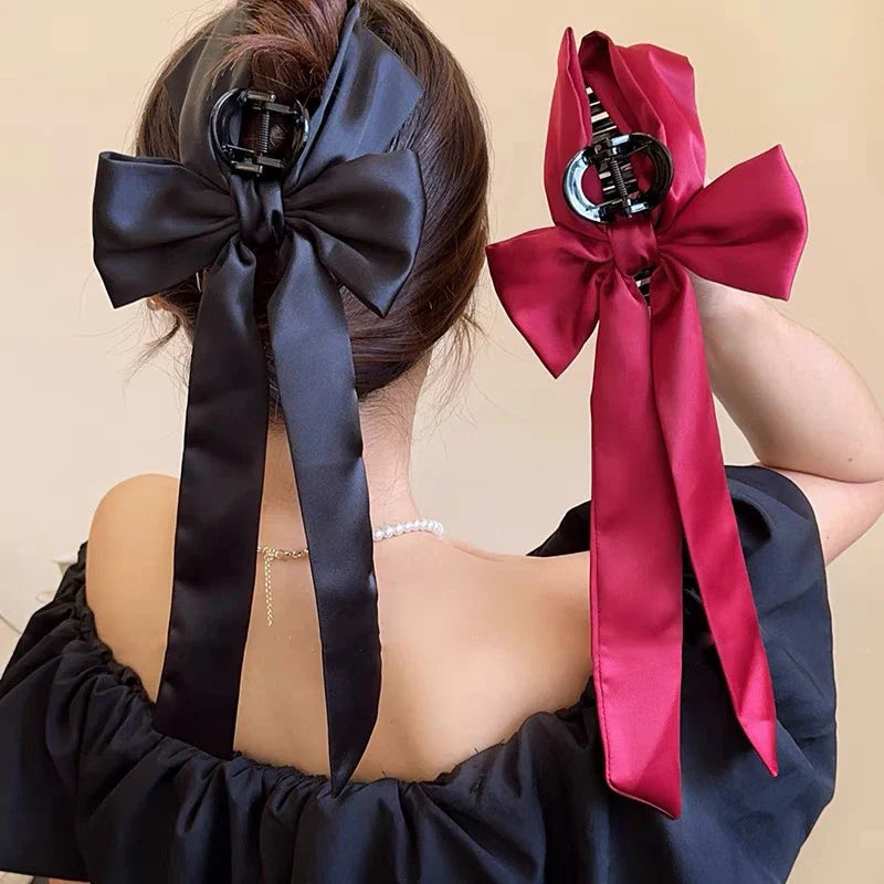 Black Festival Fashion French Ribbon Party Christmas Hair Accessory - Fashionpara