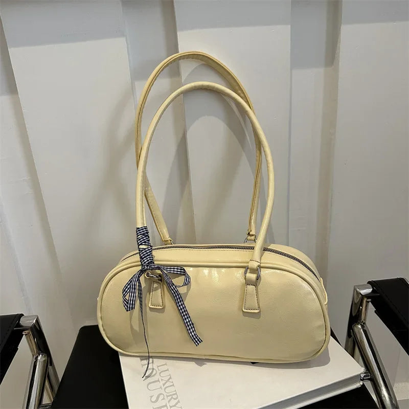 Silver Pillow Crossbody Shoulder Bag