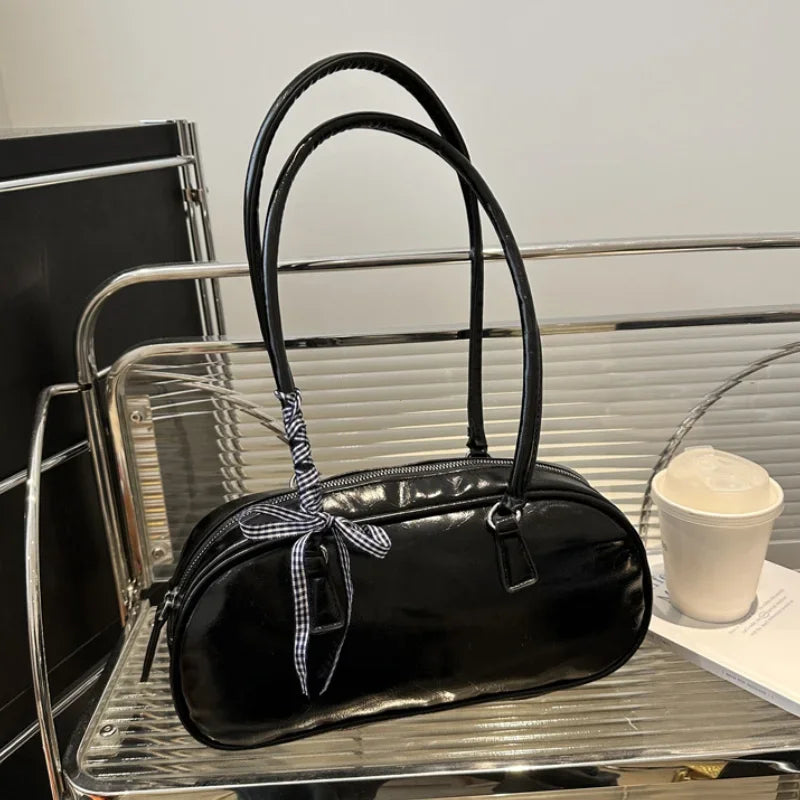 Silver Pillow Crossbody Shoulder Bag