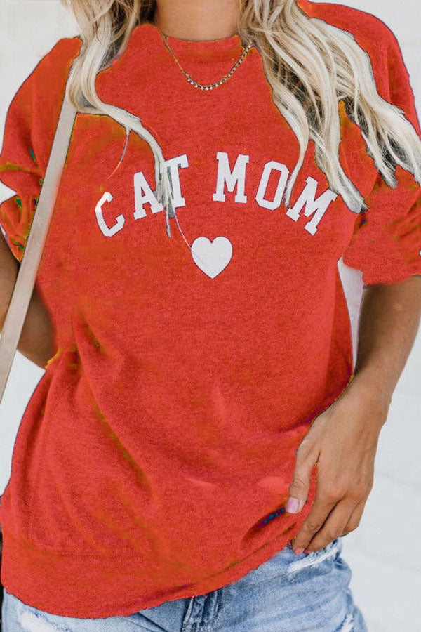 Letter Print Casual Scoop Sweatshirt
