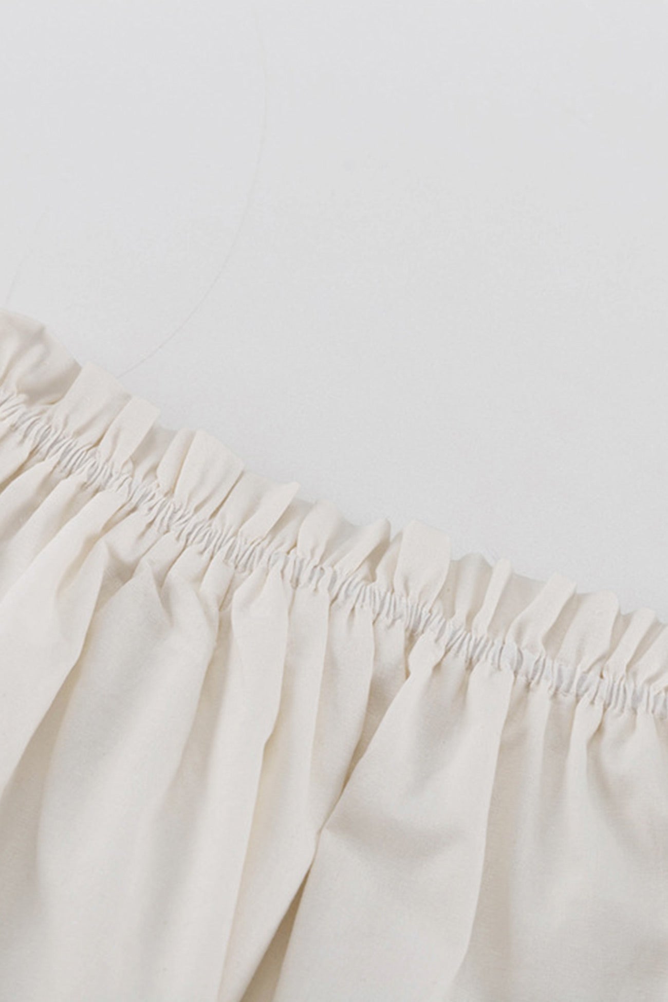 Long Puff Sleeve Ruched Crop Top Skirt Suits