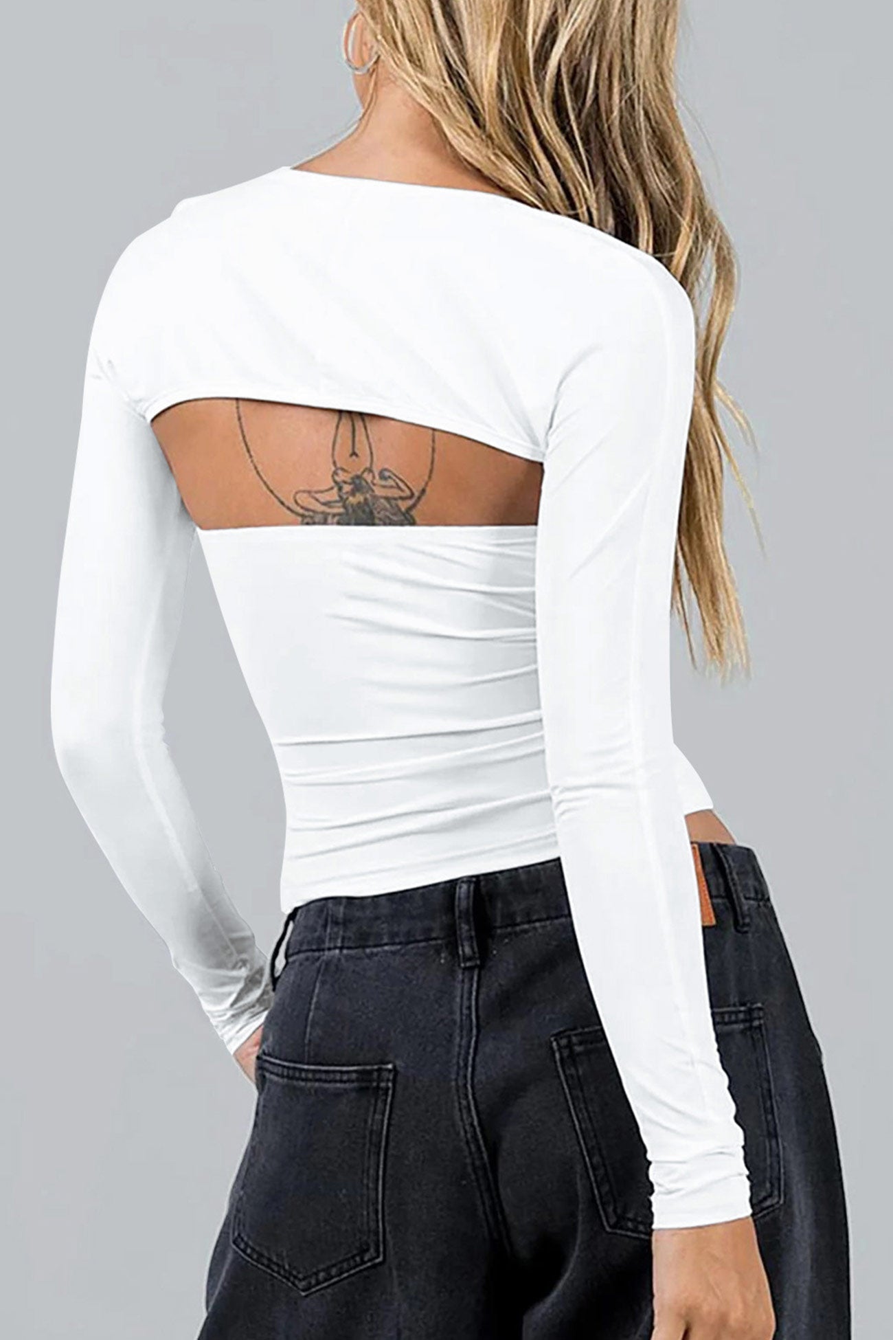 AROLORA Long Sleeve Cardigan Two-Piece Top Set for Style