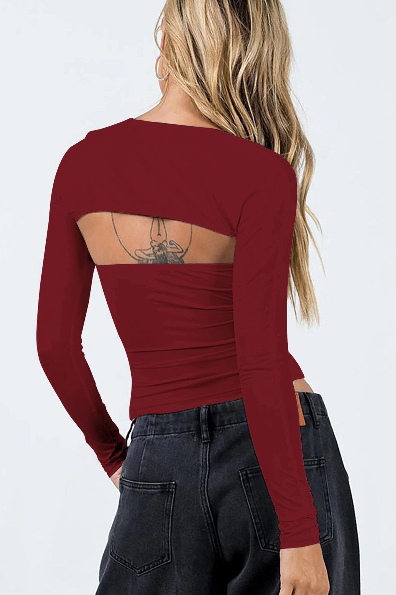 AROLORA Long Sleeve Cardigan Two-Piece Top Set for Style