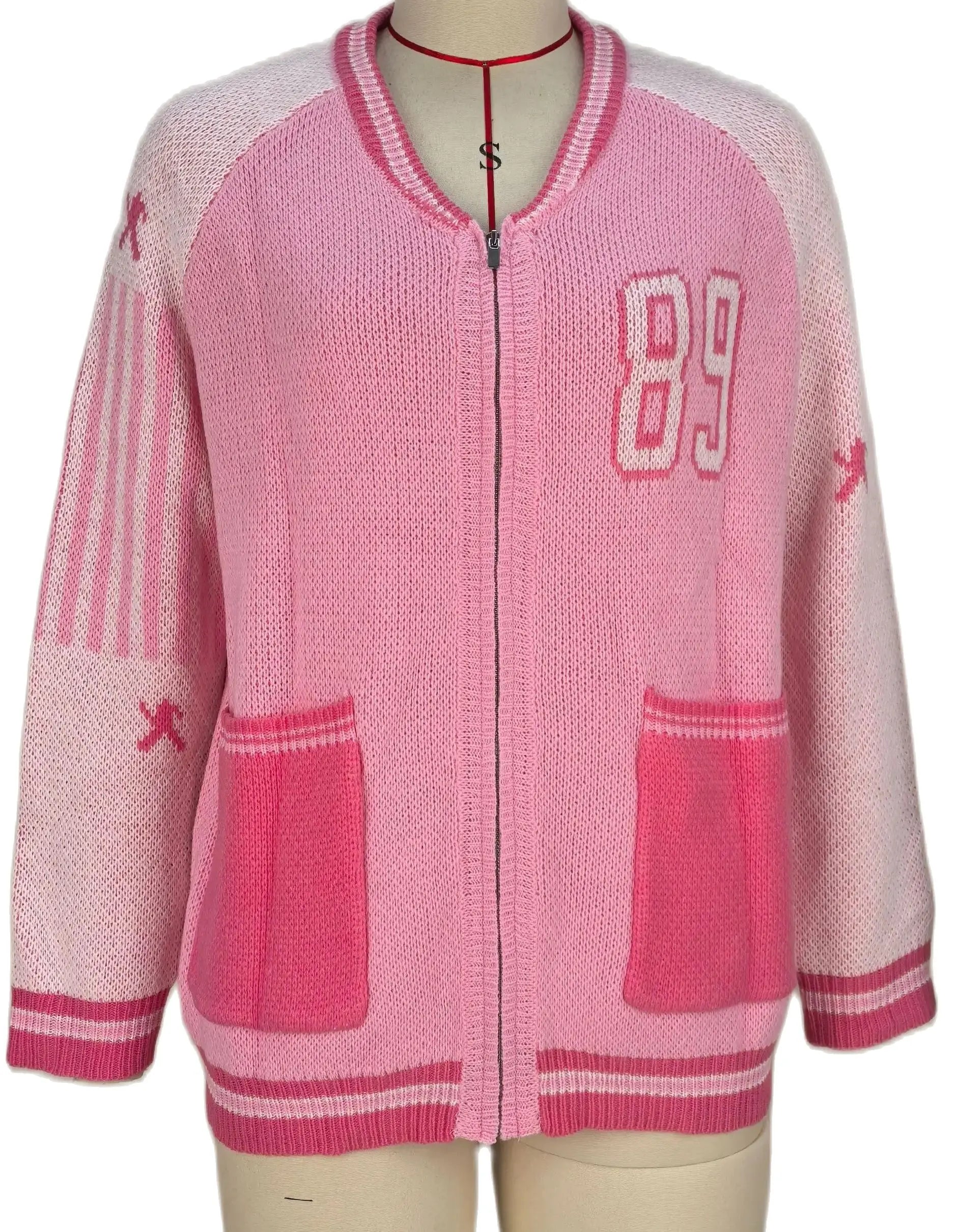 Rainbow Y2K Streetwear Knit Cardigan