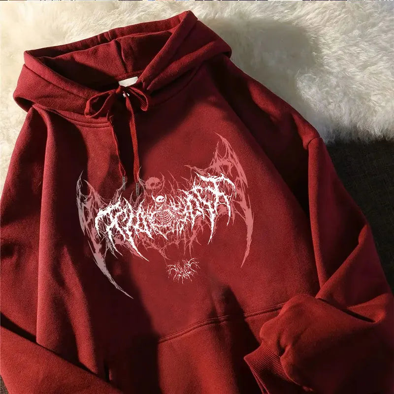 Punk Casual Gothic Skull Long Sleeve Hoodie 4