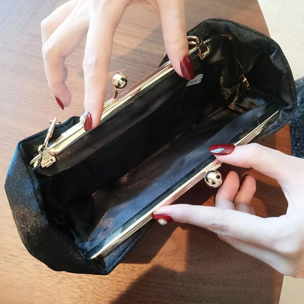 Luxury Rhinestone Bow Evening Clutch Bag