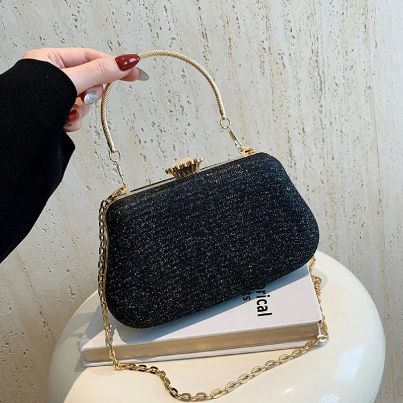 Luxury High Design Evening Glitter Wedding Clutch Handbag