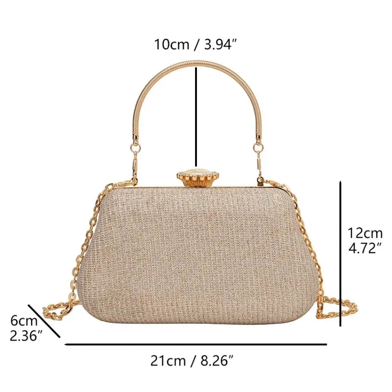 Luxury High Design Evening Glitter Wedding Clutch Handbag