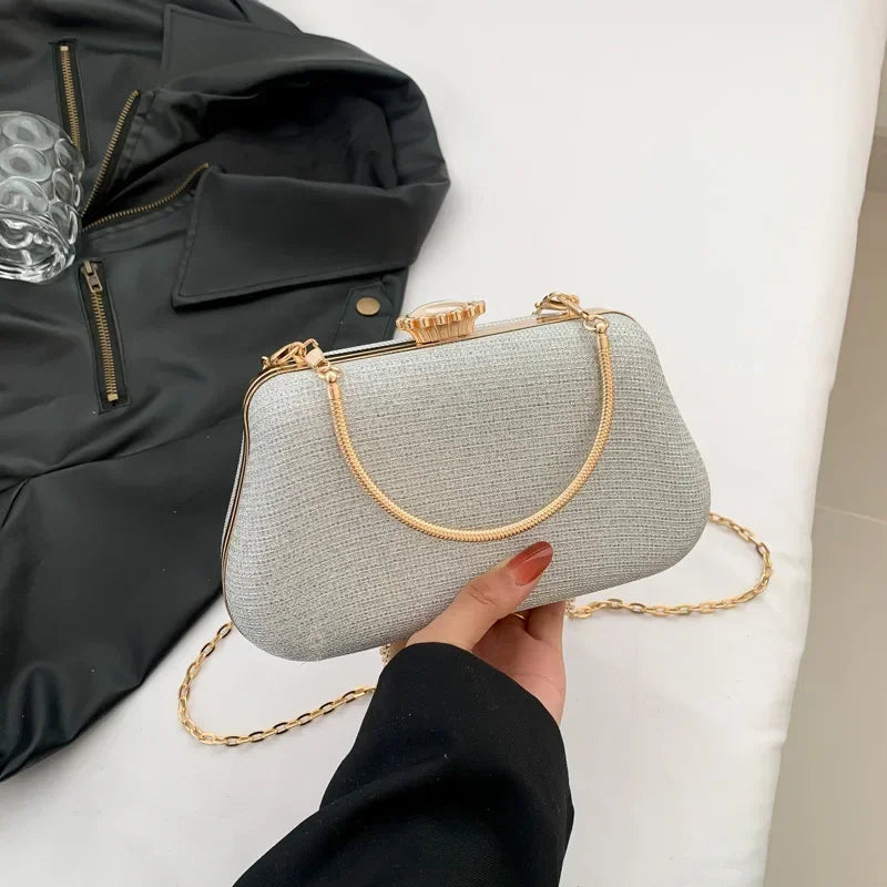 Luxury High Design Evening Glitter Wedding Clutch Handbag