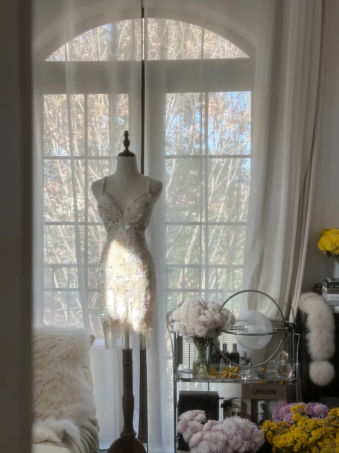 Glitter V Neck Backless Sequin Sheath Short Birthday Outfits Formal Homecoming Dress S729