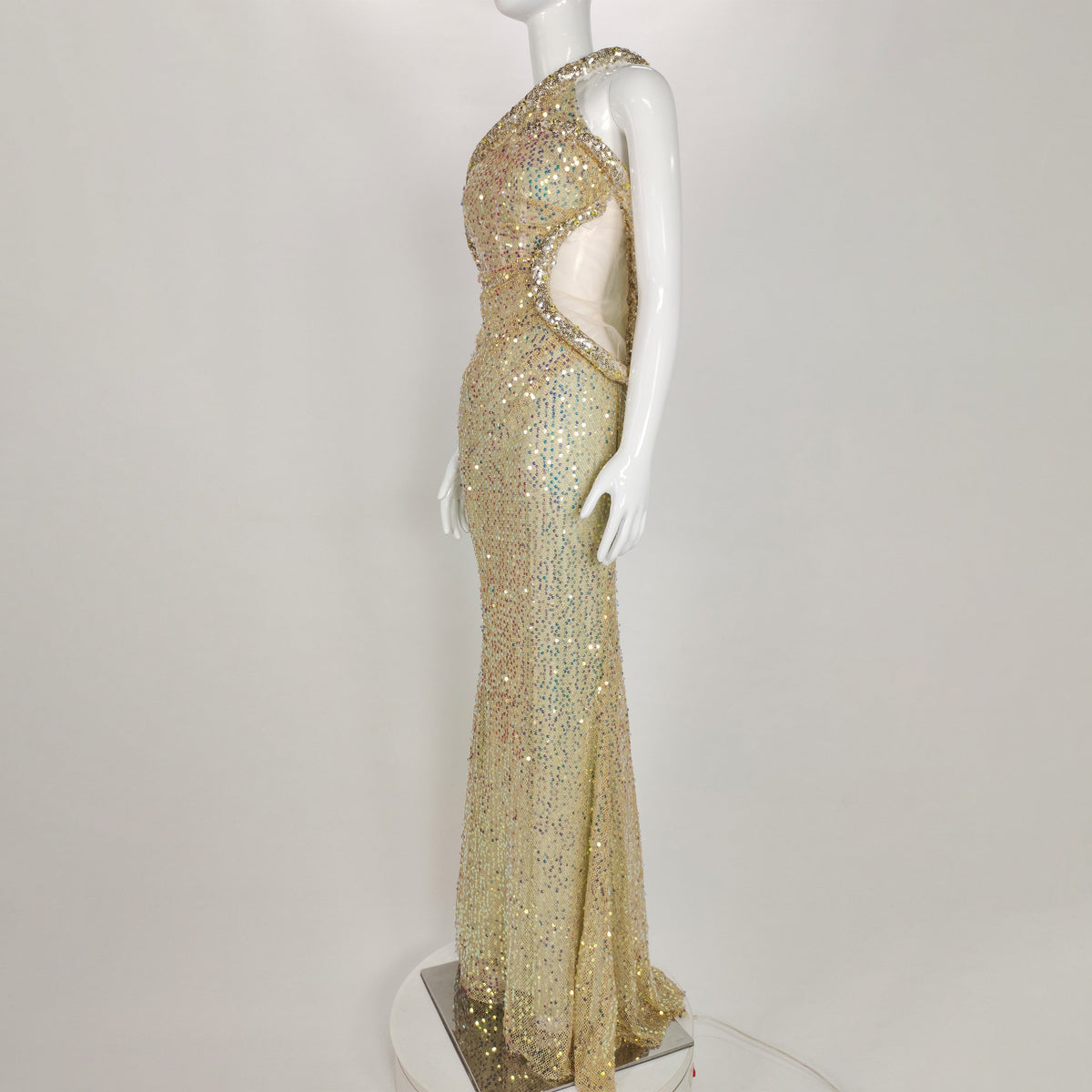 KittenAlarm - Madeleine Sleeveless Sequins Maxi Dress