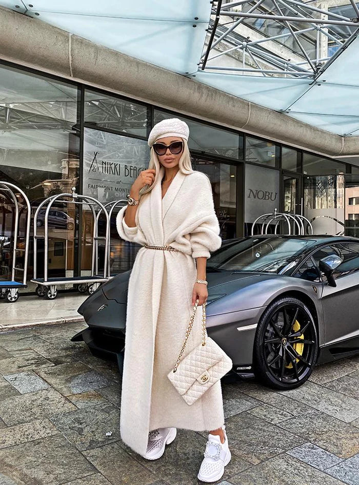 Orro Shop Luxe Faux Mink Fur Cardigan for Elegant Comfort