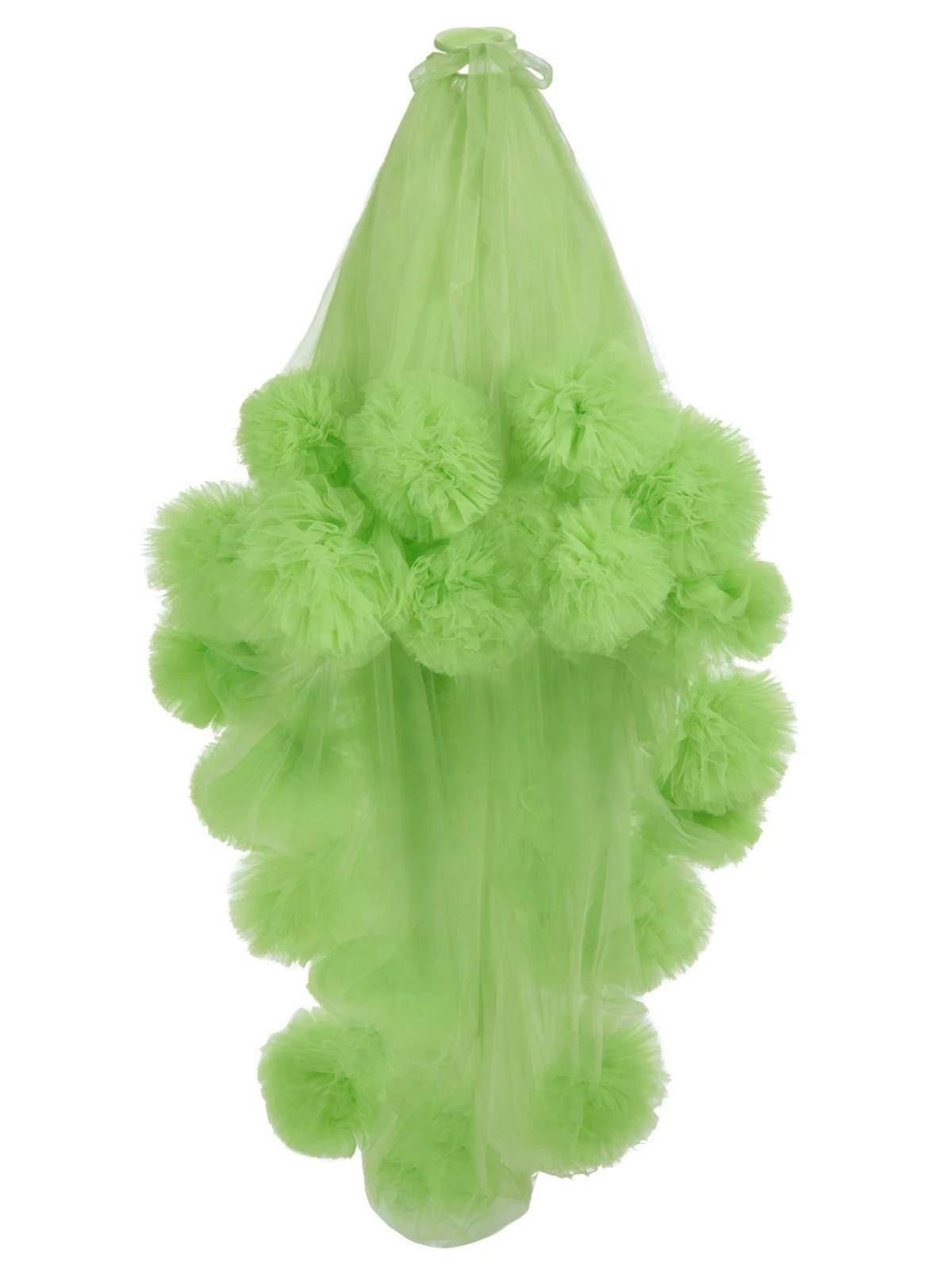 Marsali Mesh Maxi Dress In Green - View 6