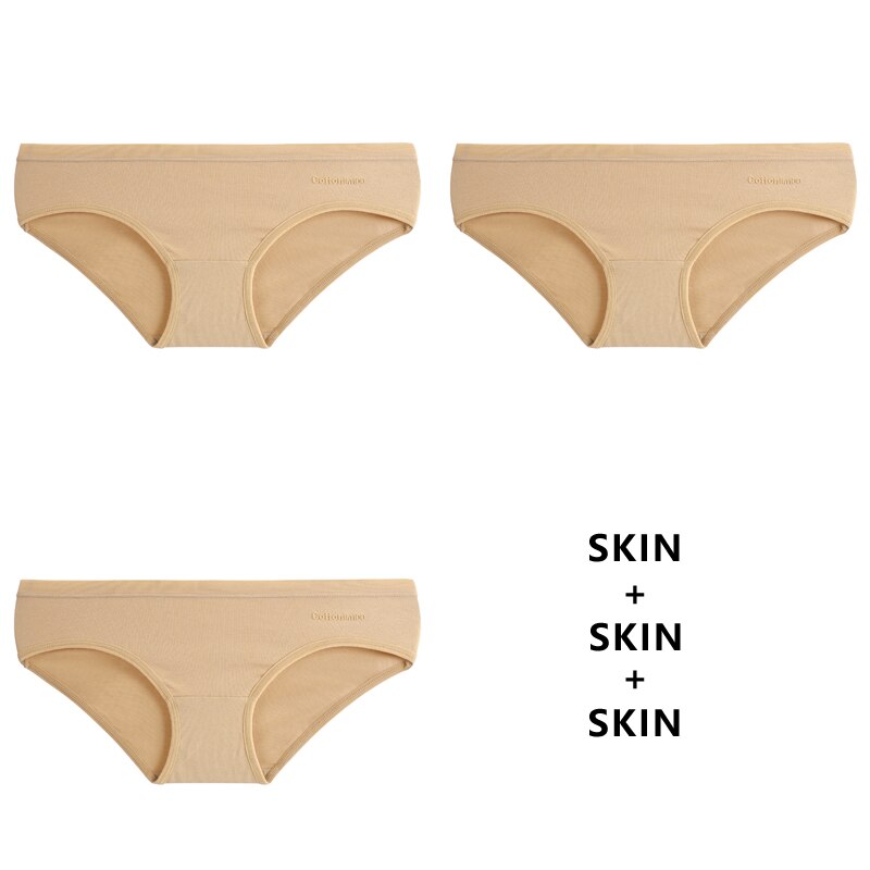 3Pcs/Lot Panties Cotton Underwear Solid Briefs Girls Low-waist Lingerie G String Soft Breathable Intimates