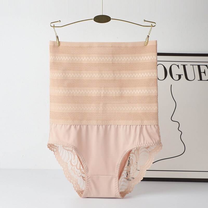 High Waist Shaping Panties Lace Breathable Body Shaper Slimming Tummy Underwear Plus Size Butt Lifter Seamless Brie