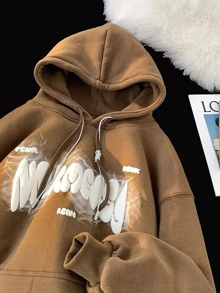 Goth Letter Print Y2K Vintage Hoodie