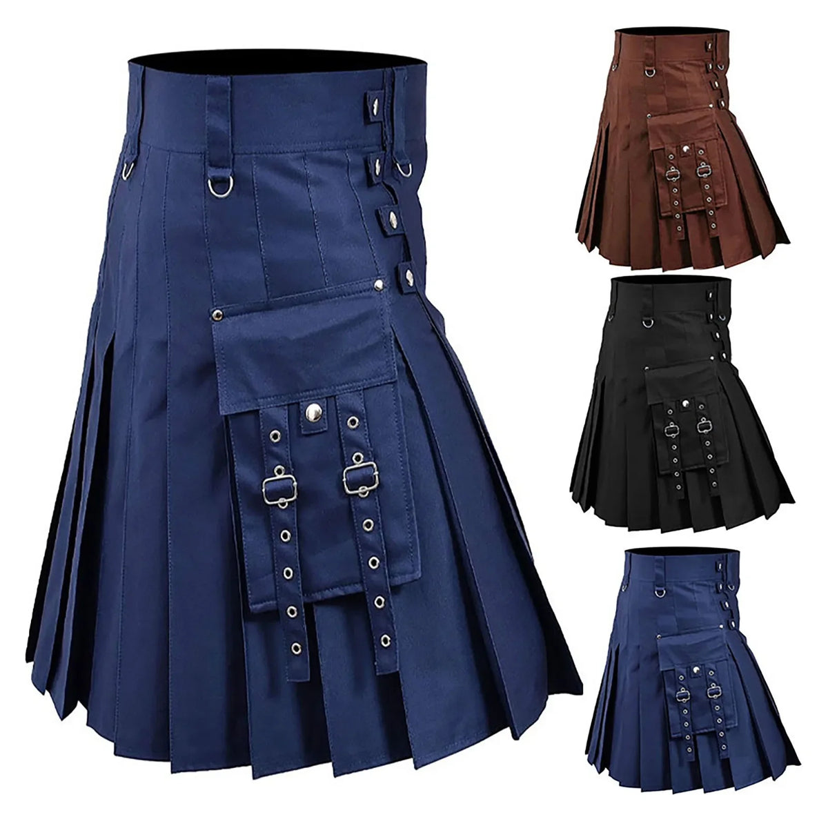 Scottish Traditional Highland Tartan Kilt Trend Scottish Holiday Medieval Pleated Skirt Men Scottish Traditional Tartan Kilt