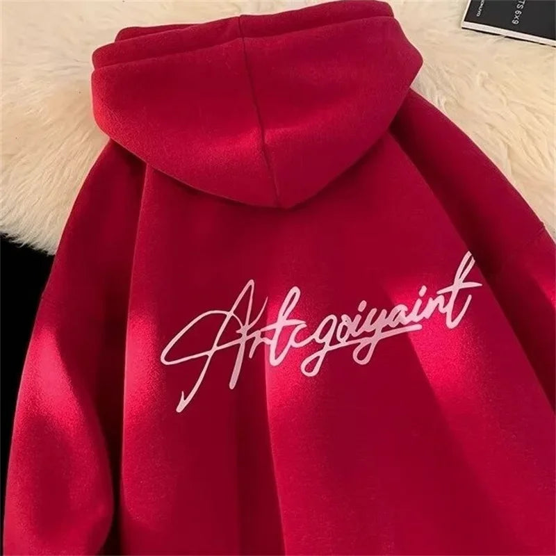 High Street Letter Print Oversized Hoodie