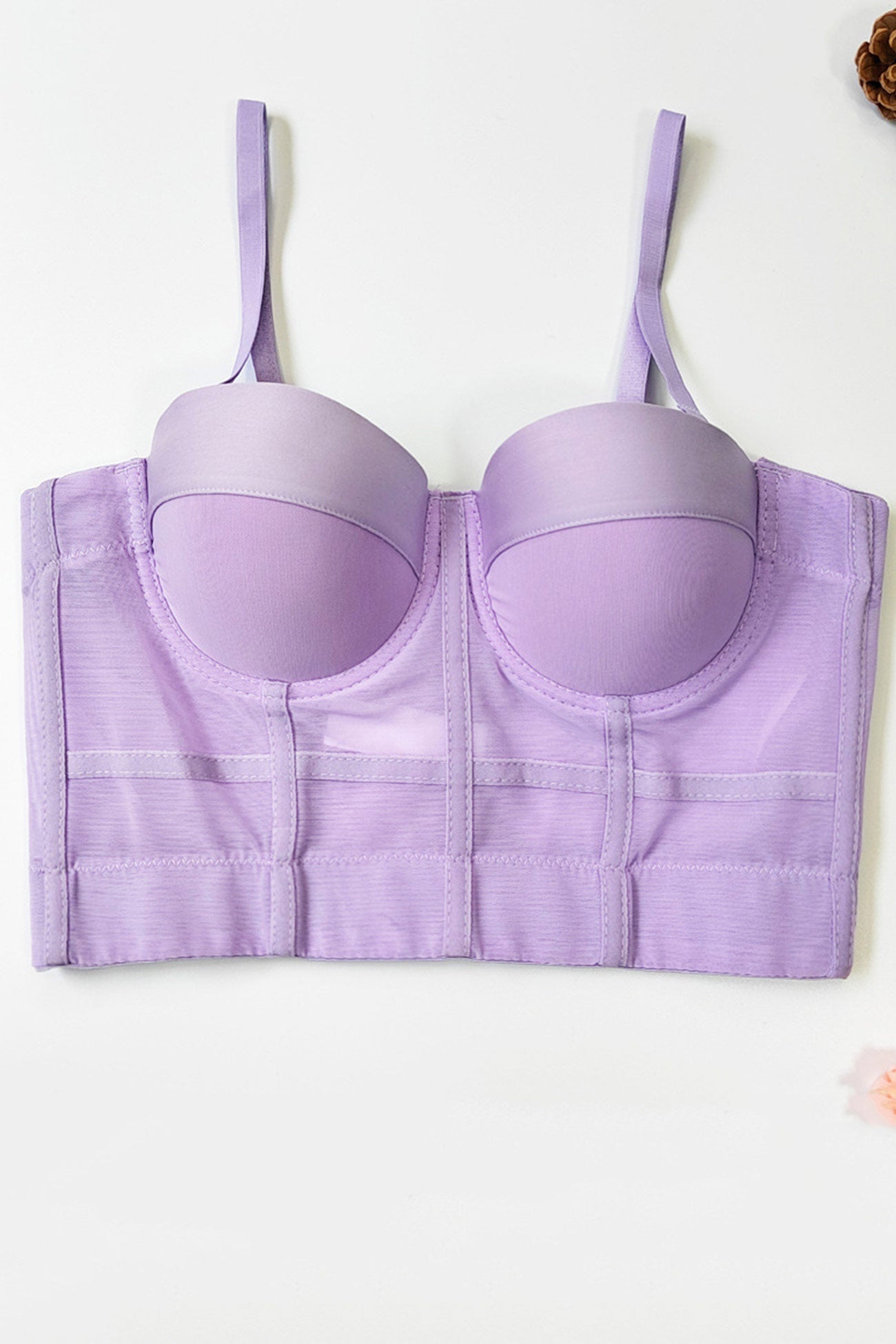 Mesh Patchwork Corset Cami Top - Fashionpara