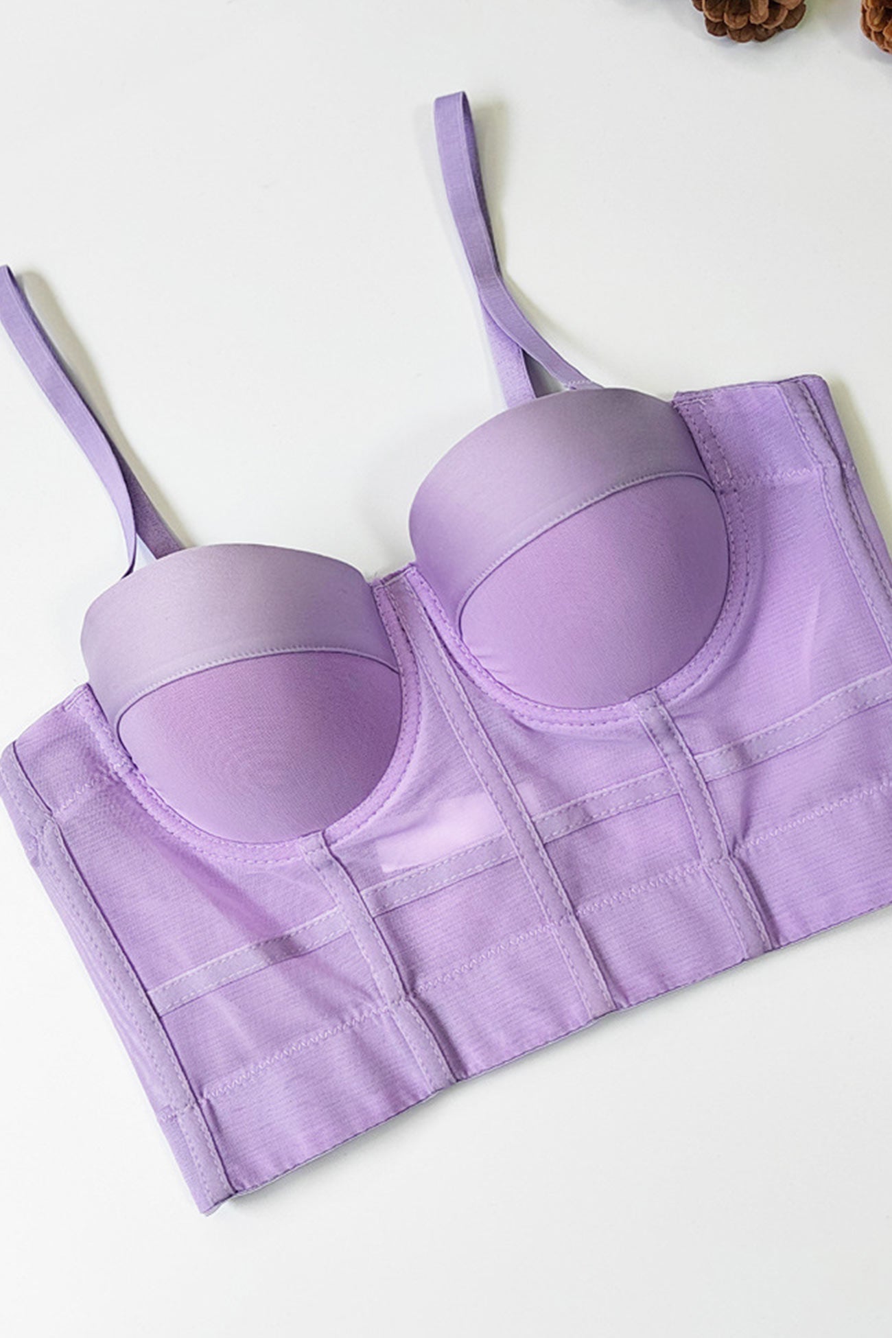 Mesh Patchwork Corset Cami Top - Fashionpara