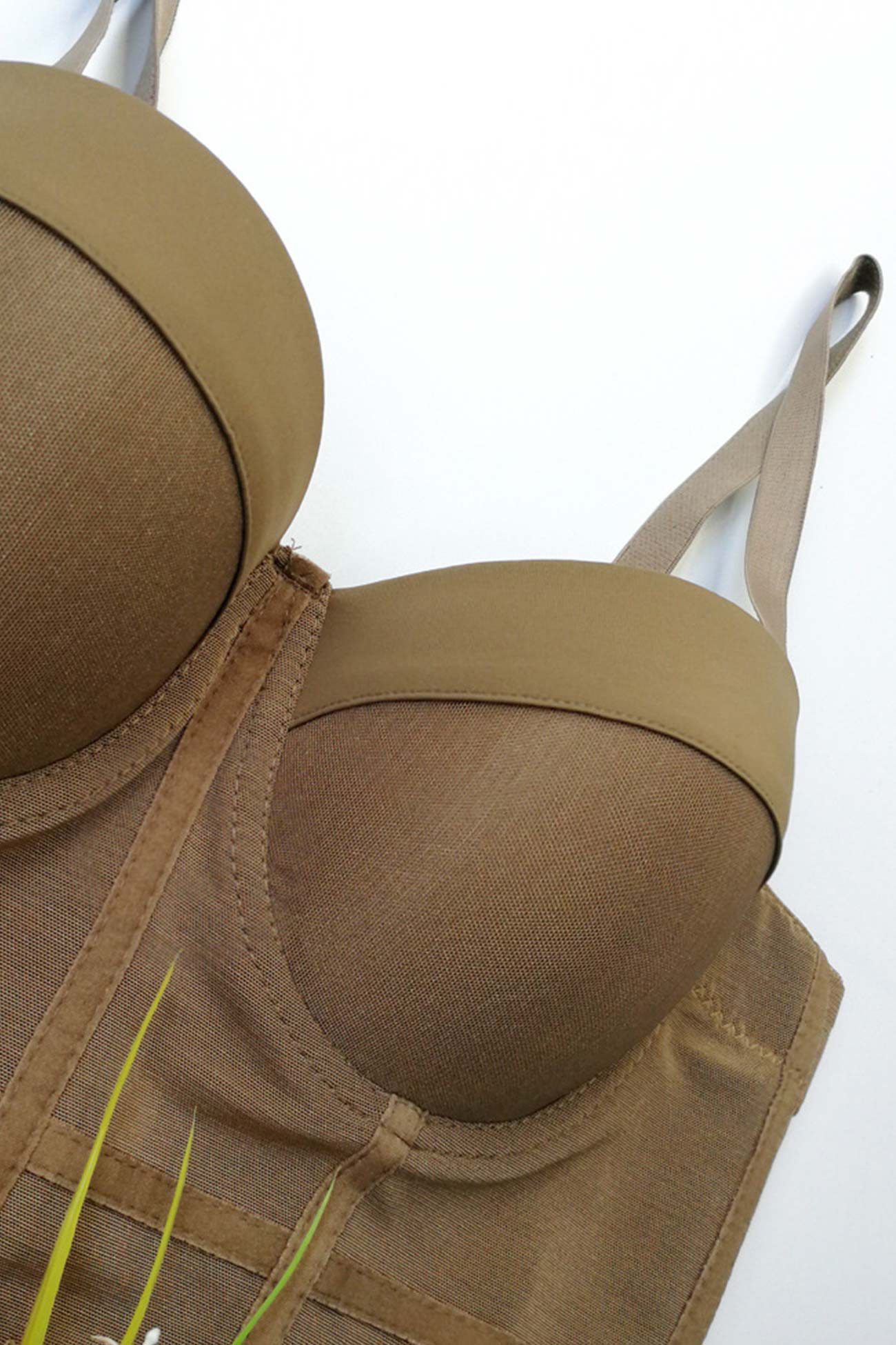 Mesh Patchwork Corset Cami Top - Fashionpara