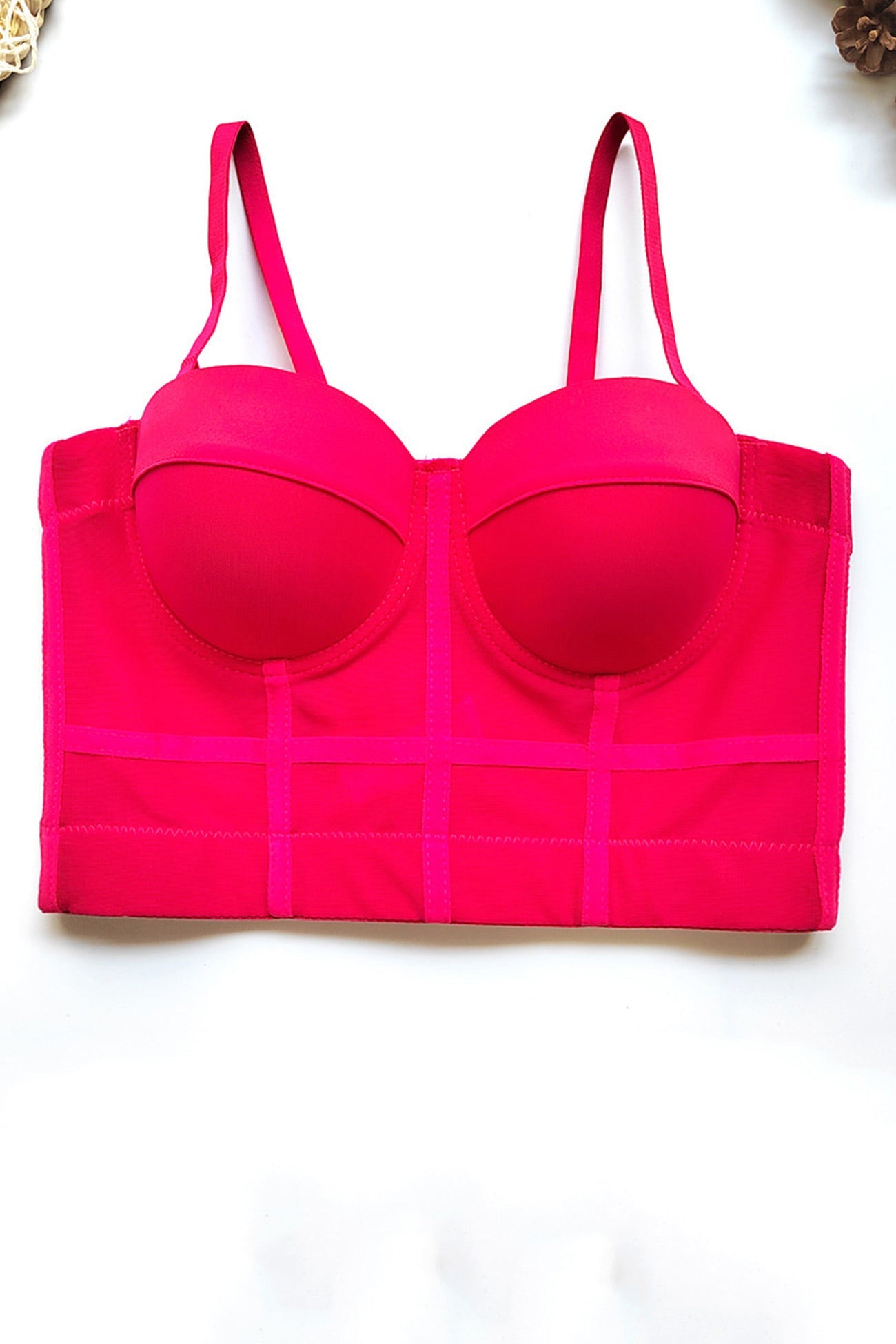 Mesh Patchwork Corset Cami Top - Fashionpara