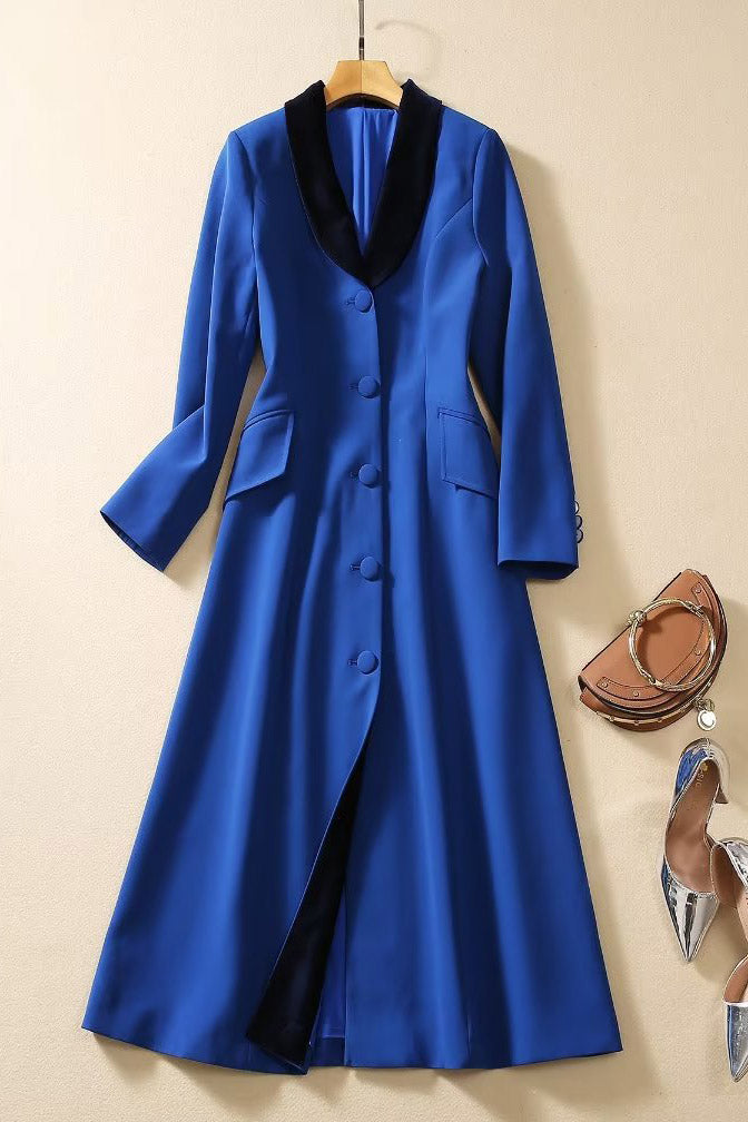 Midi Royal Blue Dress Inspired By Kate Middleton - Fashionpara