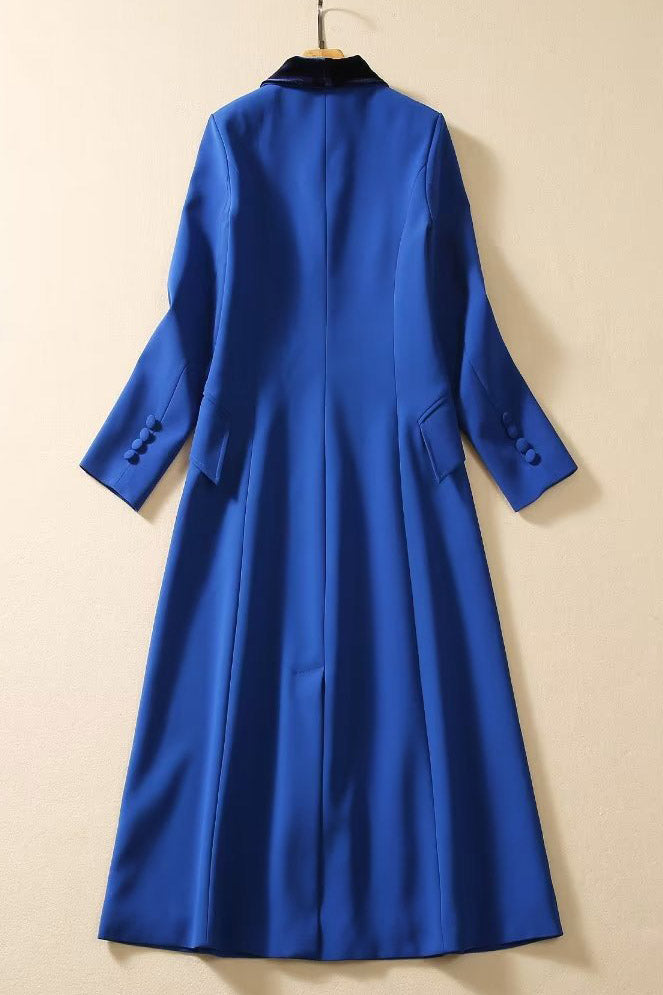 Midi Royal Blue Dress Inspired By Kate Middleton - Fashionpara