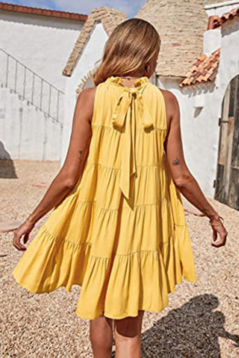 Mini A-Line Sleeveless Little Black Dress Fashionpara