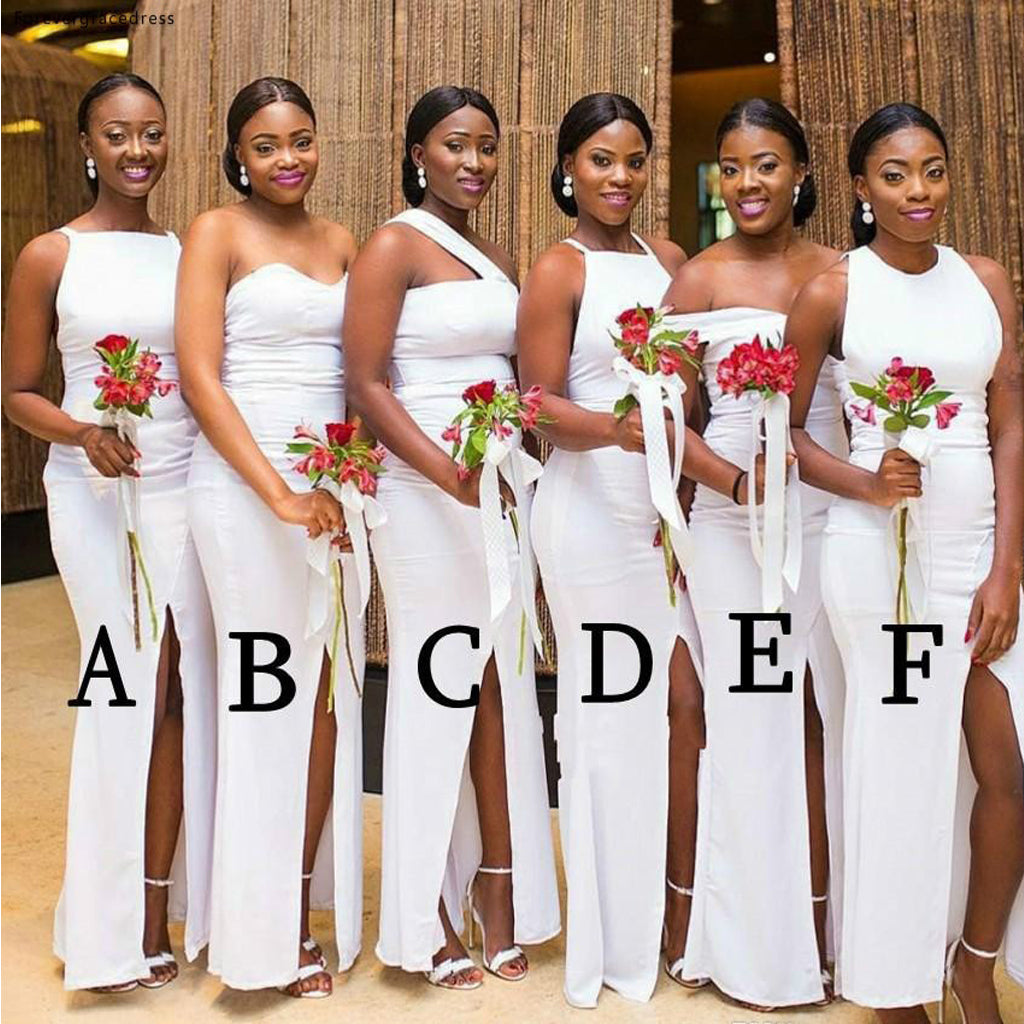 Mismacthed Off White Mermaid Long Bridesmaid Dresses BD008