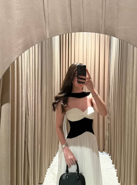 Classy Sweetheart Neck White Chiffon A Line Long Party Dress Birthday Prom Gown With Ribbon D1296