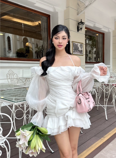 Pretty Off The Shoulder Ruffle Short Prom Dress Lavender Formal Birthday Outfits Homecoming Dress D287