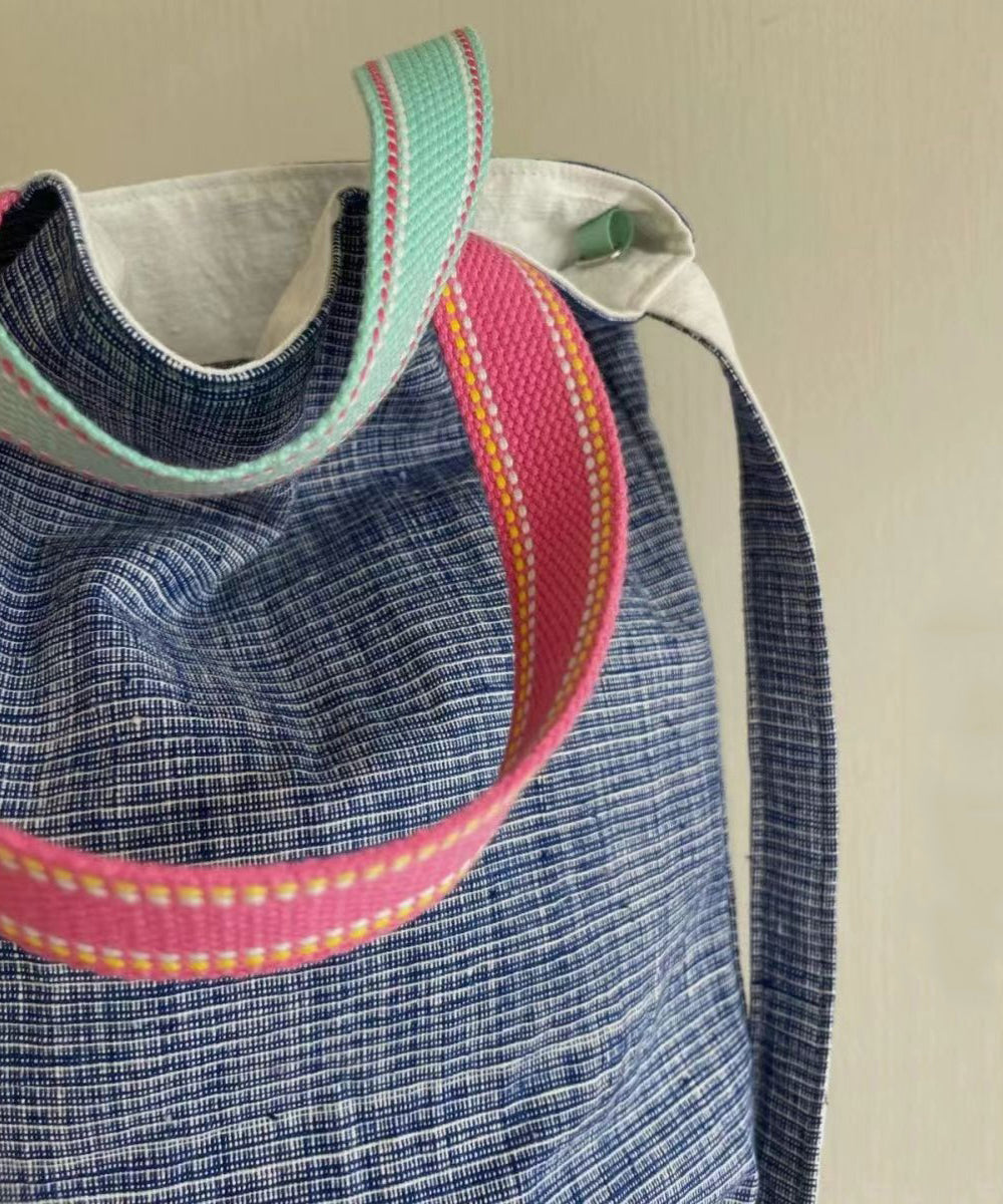 Casual Blue Versatile Canvas Satchel Bag Handbag