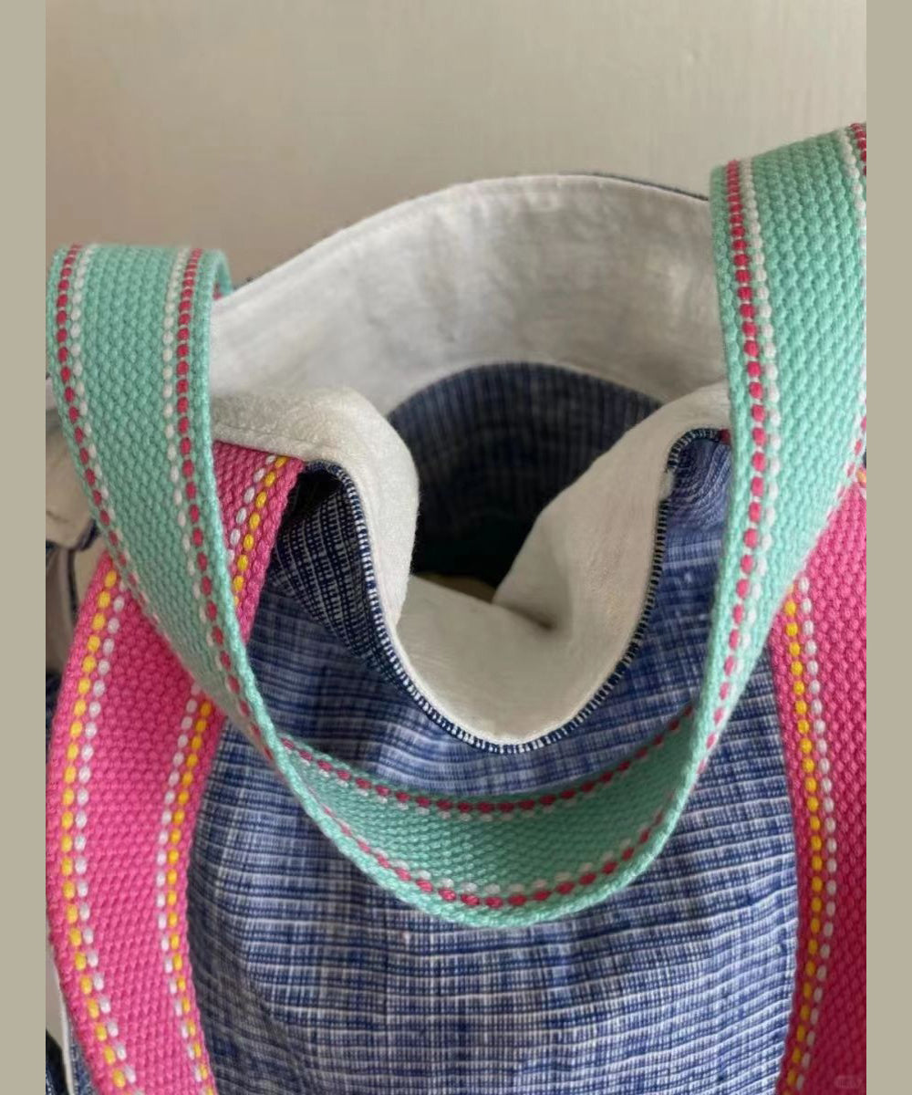 Casual Blue Versatile Canvas Satchel Bag Handbag