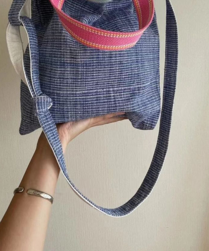 Casual Blue Versatile Canvas Satchel Bag Handbag
