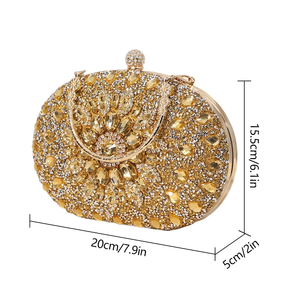 Diamond Luxury Crystal Clutch Evening Wedding Party Purse