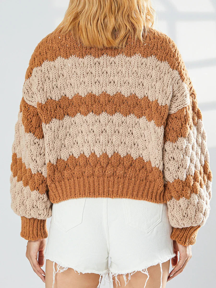 Bow Tie Front V-neck Cardigan