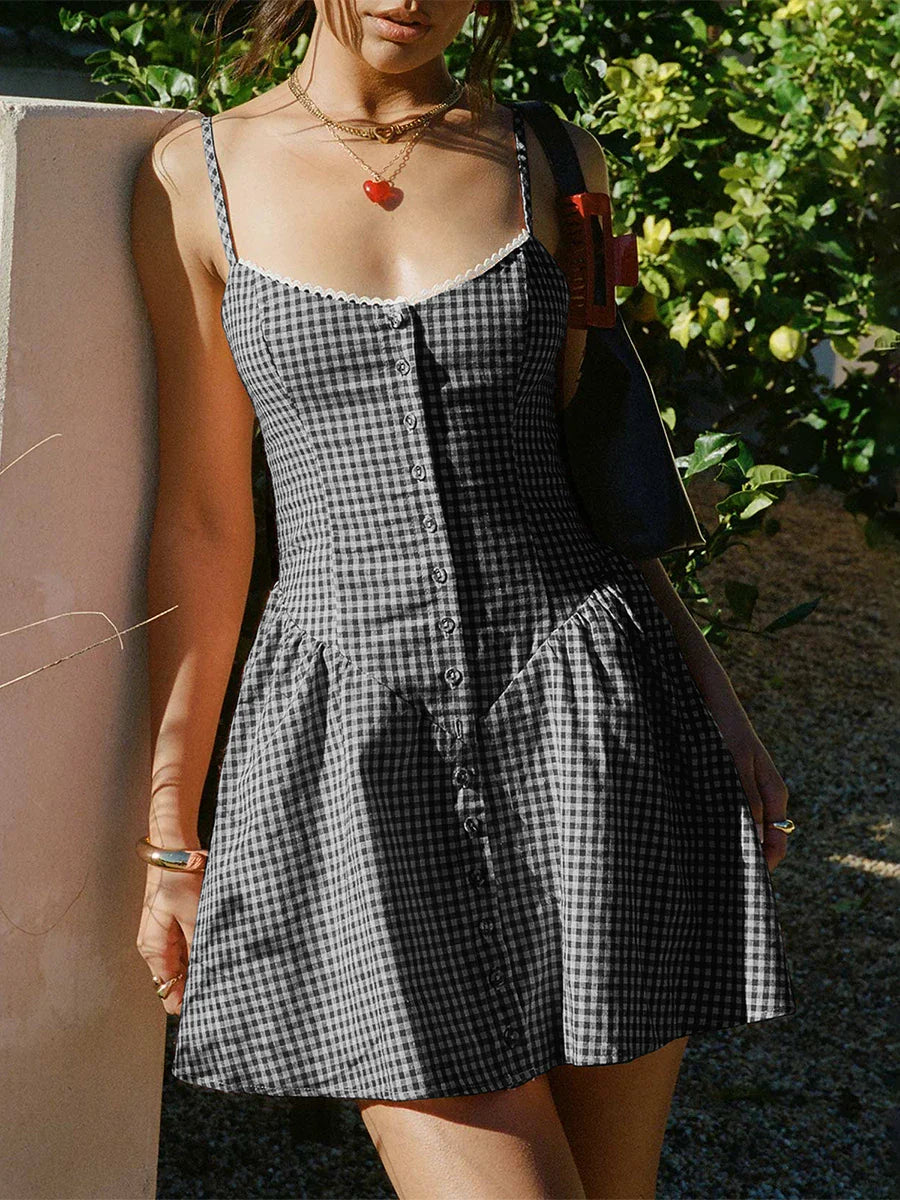Plaid Sweetheart Mini Dress