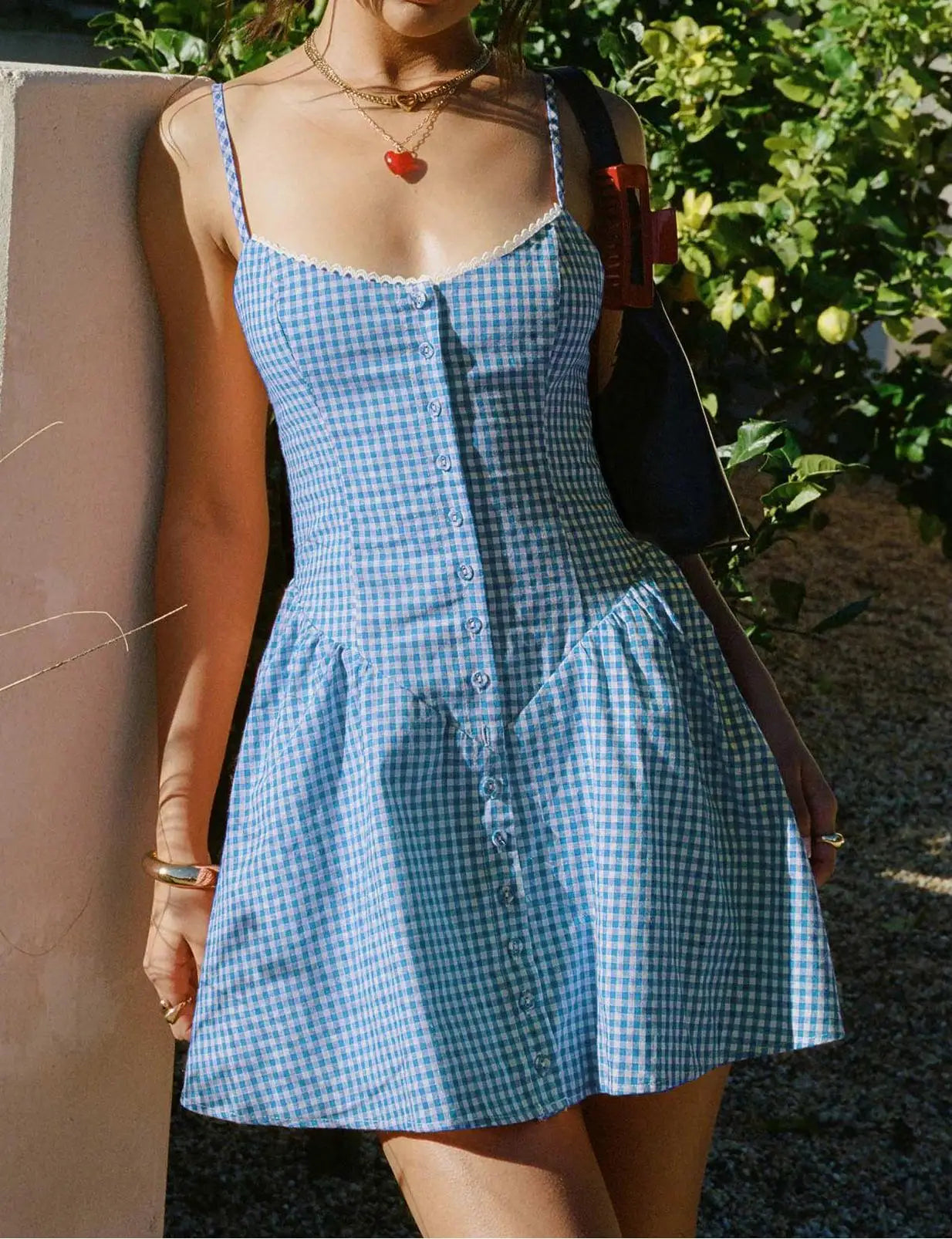 Plaid Sweetheart Mini Dress