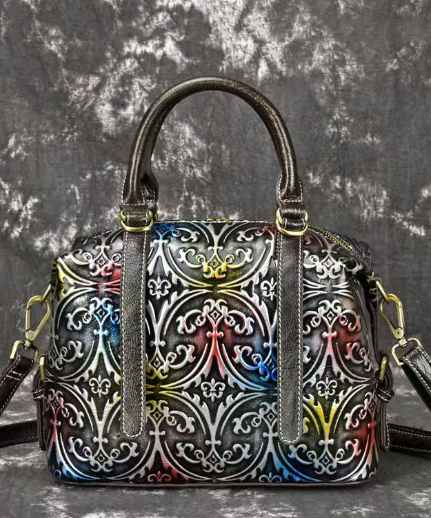 Embossed Vintage Silver Crossbody Bag Handmade