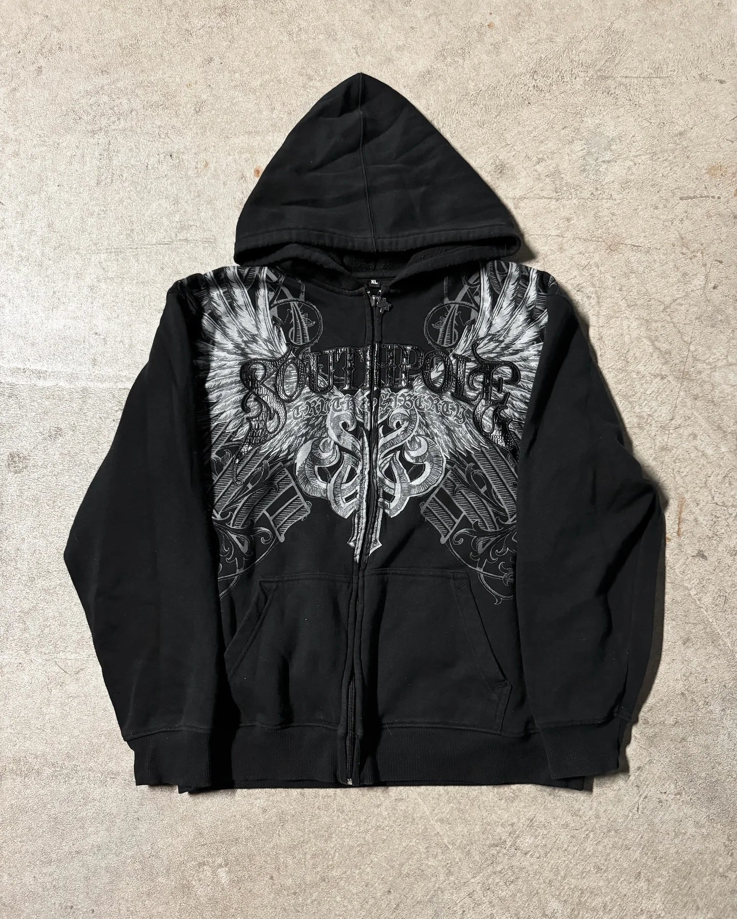 Gothic Letter Print Fall Hoodie