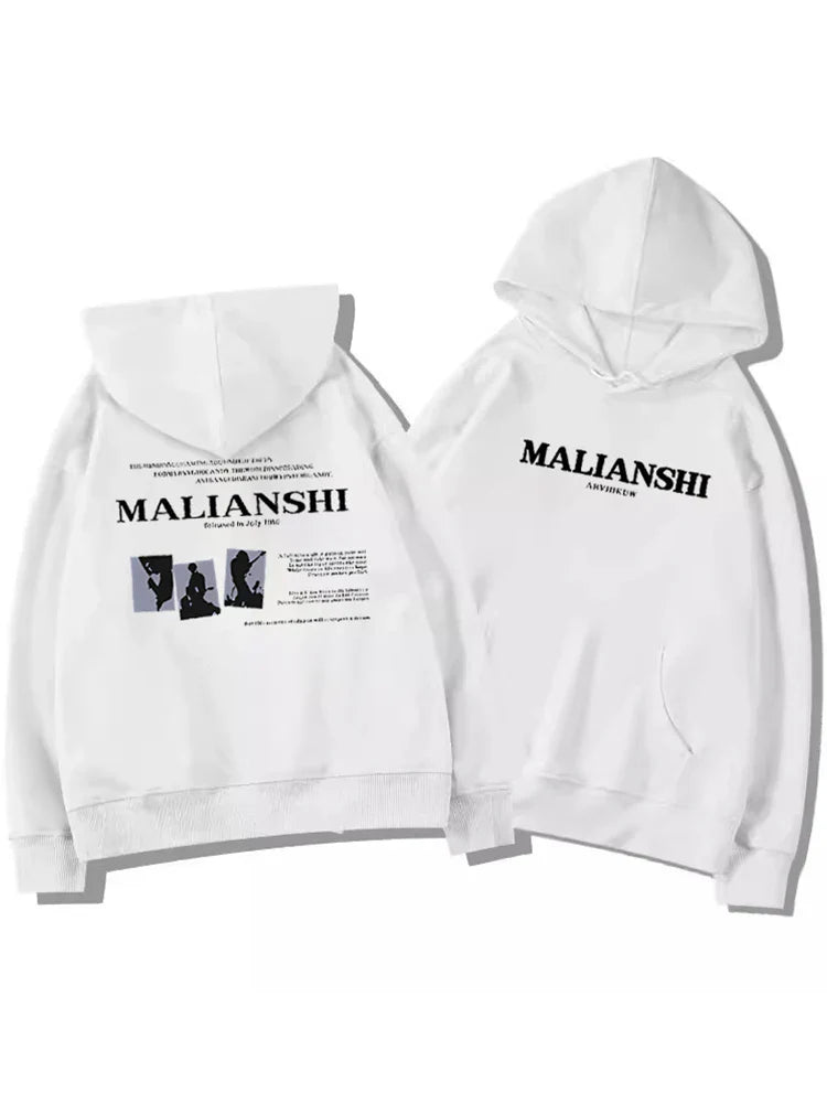 High Street Letter Print Hip Hop Hoodie