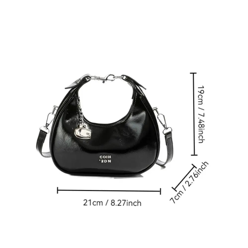 Simple Versatile Solid Color Shoulder Messenger Handbag