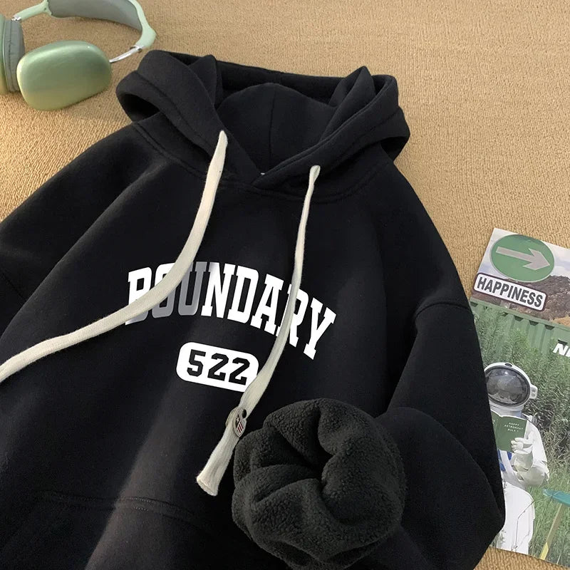Retro Casual High Street Letter Hoodie