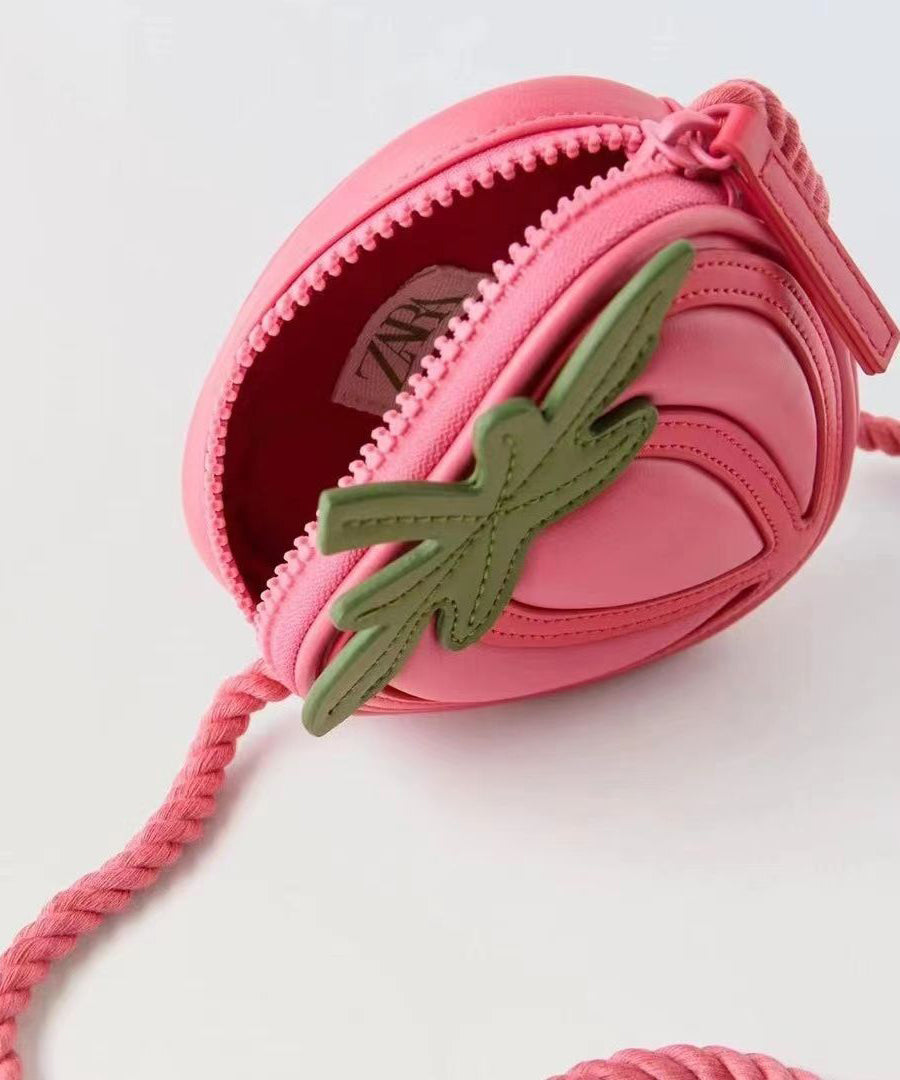 Stylish Patchwork Strawberry Crossbody Bag