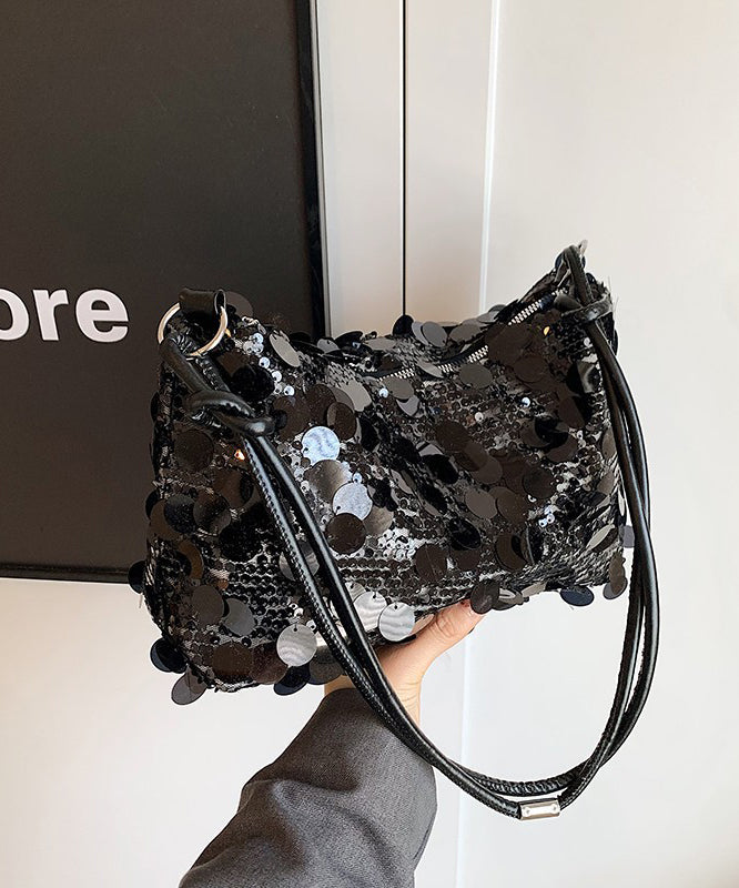 Stylish Silver Sequins Satchel Bag Handbag